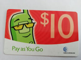 DOMINICA  $10,- PAY AS YOU GO  WITH TEXT DOMINICA RIGHT CORNER ** 9187 ** - Dominica