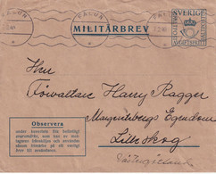 SUEDE 1950 POSTE MILITAIRE  DE FALUN - Militaires