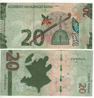 AZERBAIJAN   20  Manat  New Date 2021  "JUST ISSUED - Added NEW FEATURES"    PW41   UNC - Azerbaïjan