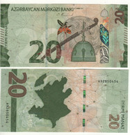 AZERBAIJAN   20  Manat  New Date 2021  "JUST ISSUED - Added NEW FEATURES"    PW41   UNC - Azerbaigian