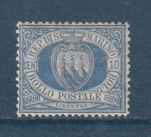 ⭐ Saint Marin - YT N° 3 * - Neuf Avec Charnière - 1877 à 1890 ⭐ - Unused Stamps