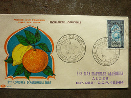 1954 FDC  ALGER Congrès D'Agrumiculture  Y&T = 311     TBE - FDC