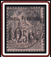 Congo Français 1891-1892 - N° 05 (YT) N° 6 (AM) Oblitéré Type II. Surcharge Horizontale. - Used Stamps