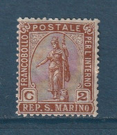 ⭐ Saint Marin - YT N° 32 * - Neuf Avec Charnière -  1899 ⭐ - Neufs