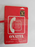 BURKINA FASO/CHIP    TELECARTE PHONECARD  /ONATEL /10 UNITS /RED PHONE / MINT ** 9200** - Burkina Faso