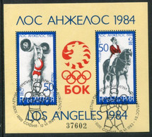 BULGARIA 1983 Olympic Games, Los Angeles Block  Used .  Michel Block 132 - Used Stamps