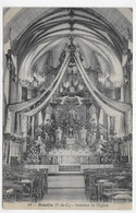 (RECTO / VERSO) HESDIN EN 1915 - N° 18 - INTERIEUR DE L' EGLISE - CPA - Hesdin