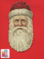 Chromo Decoupis  TETE PERE NOEL BARBE BLANCHE 12,5 Cm - Di Natale