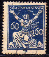 CZECH REPUBLIC REPUBBLICA CECA CZECHOSLOVAKIA CESKA CECOSLOVACCHIA 1920 BREAKING CHAINS TO FREEDOM 60h USED USATO - Usados
