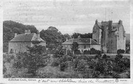 Royaume Uni- CPA - GIRVAN - Killochan Castle - 1907 - Timbre - Scan Du Verso - - Ayrshire