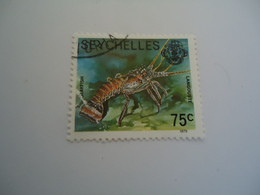 SEYCHELLES  USED  STAMPS  MARINE LIFE  GRAYFISH - Seychelles (1976-...)