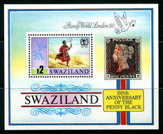 Swaziland 1990 Stamp World London '90 Stamp Exhibition MS MNH (SG MS569) - Swaziland (1968-...)