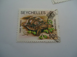 SEYCHELLES  USED  STAMPS  REPTILES   TURTLES - Seychelles (1976-...)