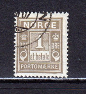 NORWAY - 1889-1915 Postage Due 1o Used As Scan - Used Stamps