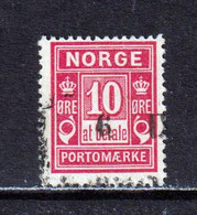 NORWAY - 1889-1915 Postage Due 10o Used As Scan - Usados