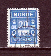 NORWAY - 1889-1915 Postage Due 20o Used As Scan - Gebraucht