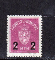 NORWAY - 1929 Official 2o On 5o Used As Scan - Service