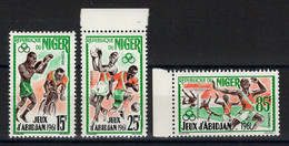 Niger - YV 114 à 116 N** Complete , Jeux D'Abidjan 1961 - Níger (1960-...)