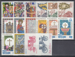 VATICANO 1985 Nº 770/785 + HB-8 AÑO COMPLETO NUEVO, 16 SELLOS + 1 HB - Annate Complete