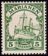 1901. MARIANEN 5 PFENNIG Kaiserjacht SMS Hohenzollern. Never Hinged. (Michel 8) - JF518350 - Islas Maríanas