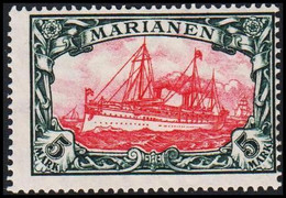 1916 - 1919. MARIANEN 5 MARK Kaiserjacht SMS Hohenzollern. Hinged. (Michel 21 A) - JF518359 - Mariana Islands