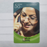 PALESTINE-(PA-G-0032)-Women In The Phone-(89)-(50units)-(1131248371581)-(1/1/2008)-used Card-1 Prepiad Free - Palestina