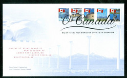 Ô  CANADA. Drapeau Canadien / Canadian Flag; Timbres Scott # 2135-9 Stamps; Premier Jour / First Day (9008) - Cartas & Documentos