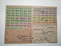 Carte De Quittance Avec Timbres Fiscaux Socio-postaux Alsace Lorraine 1940-1944 L.V.A Baden - Elzas-Lotharingen