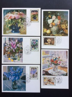 RUSSIA USSR 1979 PAINTINGS MI 4866/70 SET OF 5 MAXIMUM CARDS SOVJET UNIE CCCP USSR SOVIET UNION SCHILDERIJEN - Cartoline Maximum