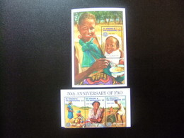 ST. VINCENT The GRENADINES 1995 50 Aniversario FAO Yvert 2454 / 2456 + Bloc 296 ** MNH - Against Starve