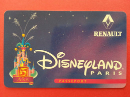 5 Ans Disneyland Paris Sponsor Renault Partenaire 09/1997 EURO DISNEY (TB0322 - Disney Passports