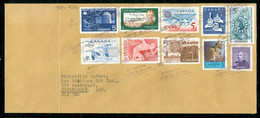 Timbres Canadiens Variés, Usagés Sur Enveloppe / Various Canadian Stamps, Used On Envelope (9096) - Otros & Sin Clasificación