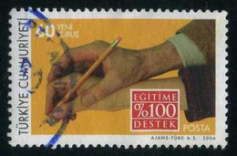 Türkiye 2006 Mi 3503 Adult's Hand Help To Child's Hand To Writing | 100% Support For Education - Used Stamps