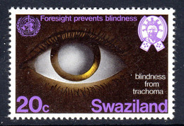 SWAZILAND - 1976 BLINDNESS PREVENTION 20c STAMP FINE MNH ** SG 253 - Swaziland (1968-...)