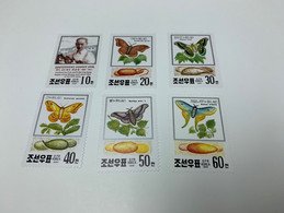 Korea Stamp Butterfly Perf Set - Corea Del Nord