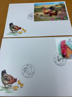 Korea Stamp Cock New Year 3D FDC Imperf - Korea, North