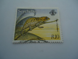 SEYCHELLES  USED  STAMPS  REPTILES  CHAMELEON   R10 - Seychelles (1976-...)