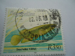 SEYCHELLES  USED STAMPS FISHES   FISH  WITH POSTMARK  VICTORIA MARE - Seychelles (1976-...)