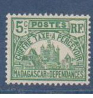 MADAGASCAR        N°  YVERT  :  TAXE 10    NEUF AVEC  CHARNIERES      ( Charn  4 /50 ) - Timbres-taxe