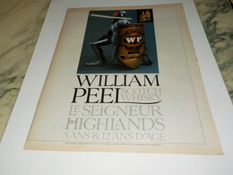ANCIENNE PUBLICITE SCOTCH WHISKY WILLIAM PEEL 1983 - Alcohols