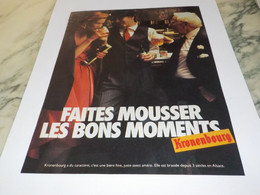 ANCIENNE  PUBLICITE FAITES MOUSSER KRONENBOURG 1984 - Alcohols