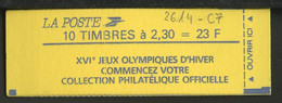 France - Frankreich Carnet 1990 Y&T N°CUC2614-C7 - Michel N°MH2751A*10 *** - 2,30f Marianne De Briat "jeux Olympiques" - Modern : 1959-...