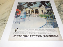 ANCIENNE PUBLICITE EN BOUTEILLE  VICHY CELESTIN ETAT 1983 - Posters