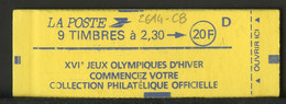 France - Frankreich Carnet 1990 Y&T N°CUC2614-C8 - Michel N°MH2751A*10 *** - 2,30f Marianne De Briat "jeux Olympiques" - Modernes : 1959-...