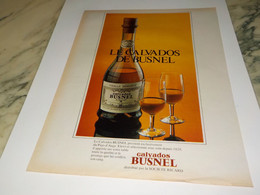 ANCIENNE  PUBLICITE CALVADOS BUSNEL  SOCIETE RICARD 1980 - Alcools