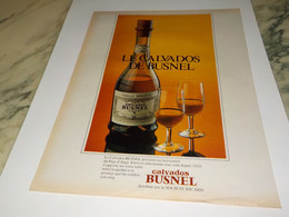 ANCIENNE  PUBLICITE CALVADOS BUSNEL  SOCIETE RICARD 1980 - Alcohols