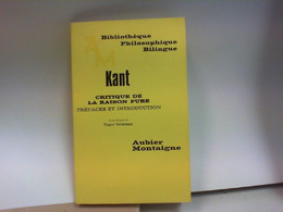 KANT   Critique De La Raison Pure - Philosophy