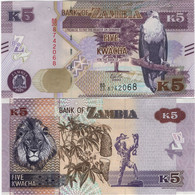 ZAMBIA       5 Kwacha       P-57[c]       2020       UNC - Zambie