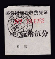 CHINA CHINE CINA ADDED CHARGE LABELs (ACL) OF JIANGXI  NANCHANG 330000  0.15 YUAN - Other & Unclassified