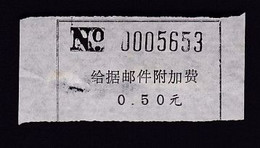 CHINA CHINE CINA ADDED CHARGE LABELs (ACL) OF GUANGDONG ZENGCHENG 511300  0.50 YUAN - Otros & Sin Clasificación